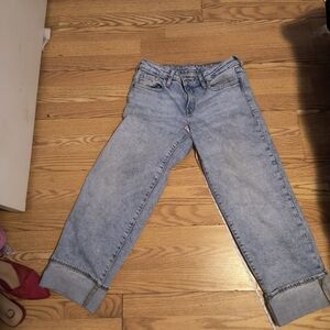 Old Navy Women's Light Blue Boyfriend Jeans Cropped